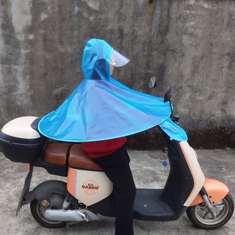 成人飞碟雨衣摩托车雨帽电动车时尚防雨加厚男女透气防水雨披轻薄