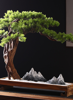 创意陶瓷小假山微景观造景鱼缸流水配件枯山水沙盘盆景装饰品摆件