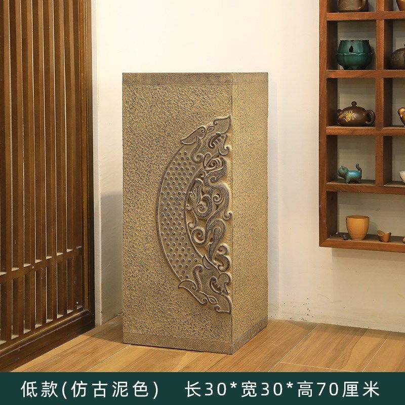 新中式展示柱玄关客厅装饰柱花盆置物底座茶室书房落地柱子,家居饰品,落地摆件,淘宝优惠券,粉丝福利购,淘宝优惠卷