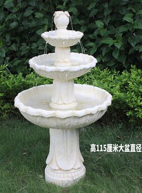 欧式三层婚庆流水喷泉装饰 庭院阳台鱼池 园林水景雕塑大型摆件