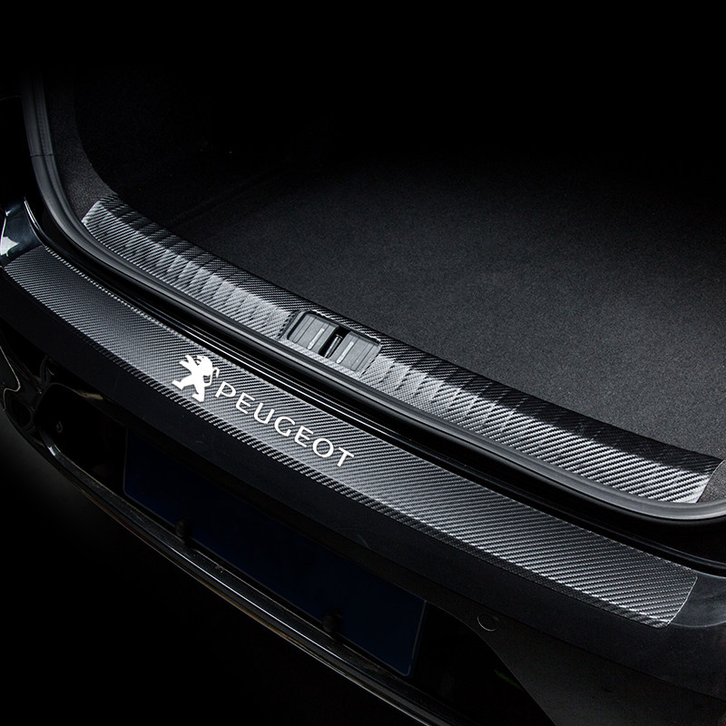 东风标致4008汽车后护板标志4008改装配件后备尾箱保护条防刮护贴