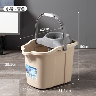 懒人拖把桶手压滤水塑料大小拖布桶 加厚家用拖地桶带轮手动老式