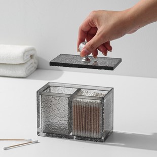 棉签盒化妆棉收纳盒轻奢家用高档个性 创意商用高颜值棉花棒牙签盒