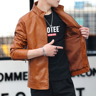 2025春季新款皮衣男士潮流韩版修身帅气青年机车皮夹克薄休闲外套