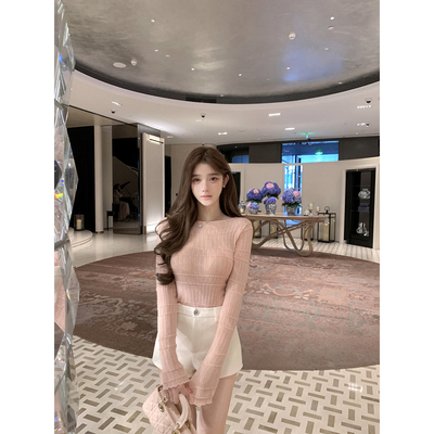 若语定制 露思穿搭 16羊驼38羊毛肌理感针织衫套头修身打底衫上衣