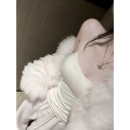 若语定制 自带罩杯绒感细肩带吊带纯欲性感打底小背心 奶皮吊带