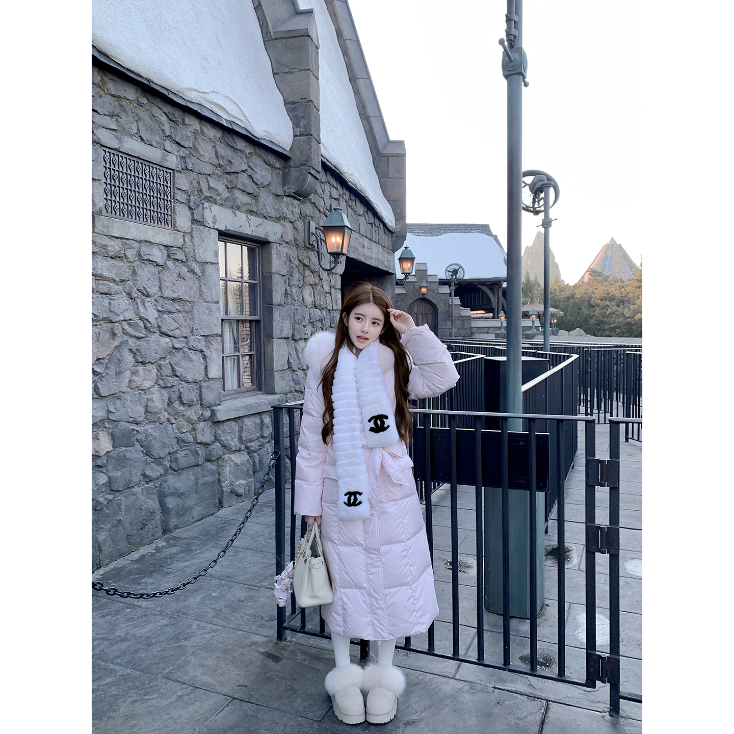 【若语11/24 20:00新品9.5折】贵感韩女 100狐狸毛90白鸭绒羽绒服