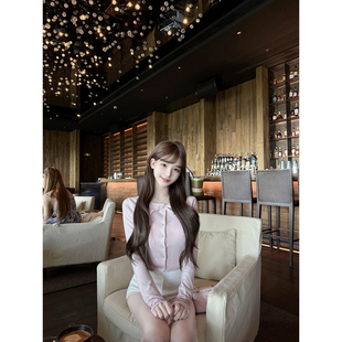 【若语3/4 20:00新品9.5折】蜜桃初恋 可拆卸蝴蝶结轻薄羊毛开衫