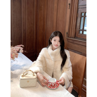 若语定制 十字貂进口水貂紫金级小母貂皮草高级贵气名媛 喜马拉雅