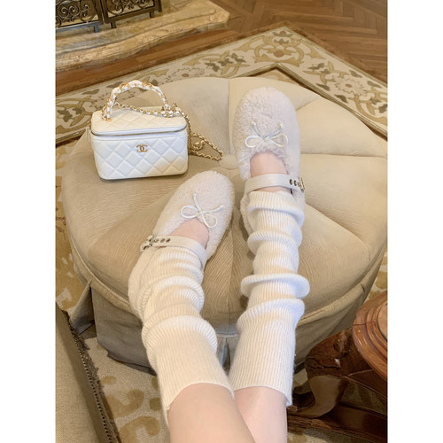 若语定制 咩咩堆堆袜 20绵羊毛+23浣熊绒感气质秋冬搭配袜子