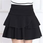 半身裙女大码 松紧腰跳舞裙带内衬防走光安全裤 蛋糕百搭短裙