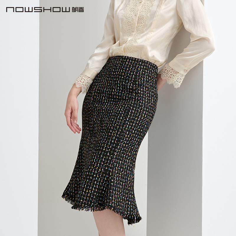 NOWSHOW朗香小香风鱼尾半裙214004