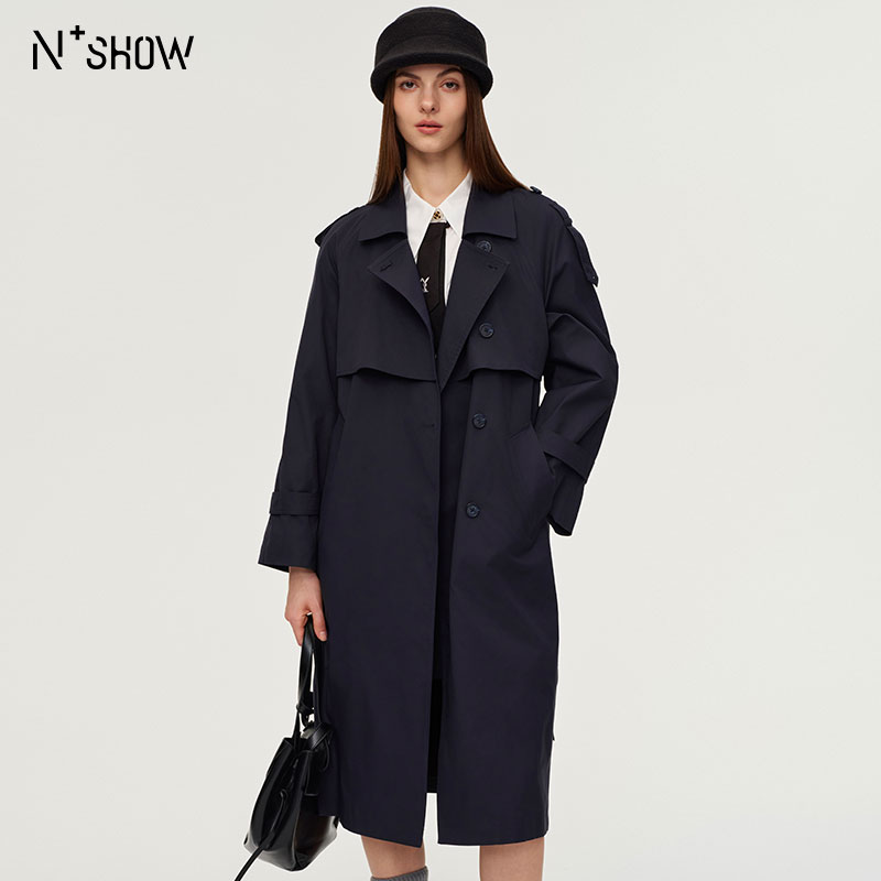 NOWSHOW朗香25秋季新品免烫抗皱黑科技长款风衣253073