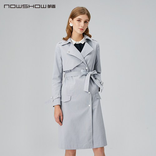nowshow朗香蓝灰色风衣
