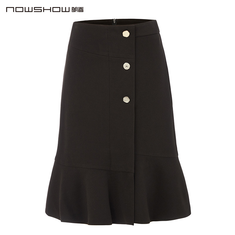 NOWSHOW朗香黑色包臀鱼尾半裙94008,女装/女士精品,半身裙,淘宝优惠券,粉丝福利购,淘宝优惠卷