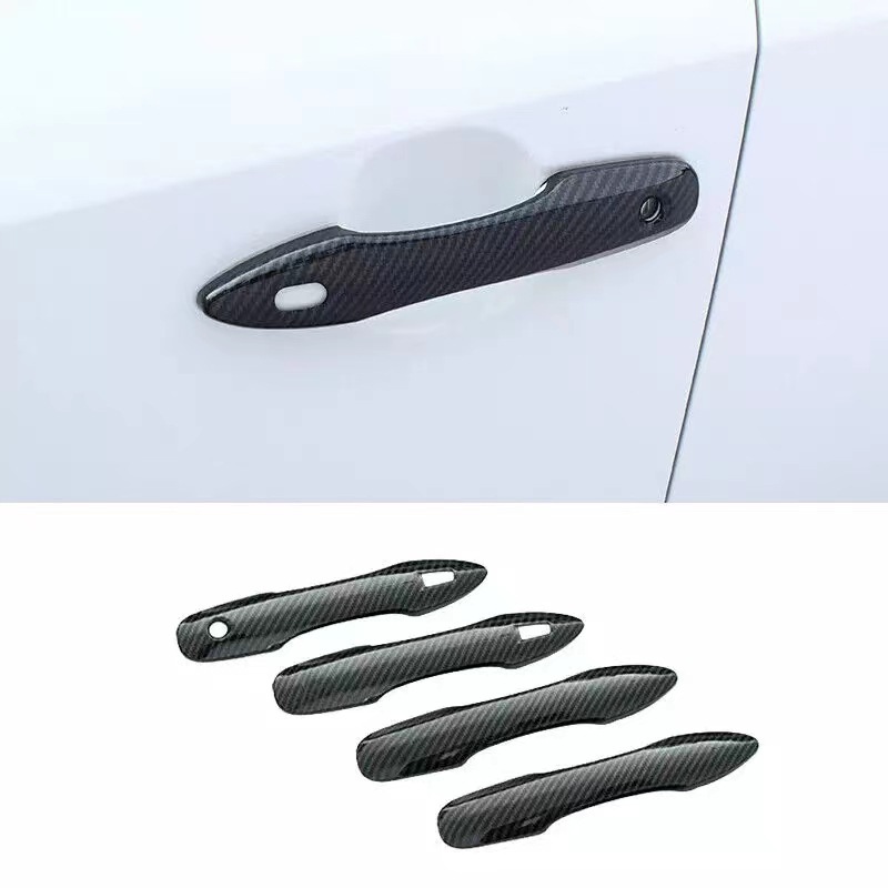 适用于18-22款丰田普锐斯PRIUS 50系拉手碳纤纹外把手亮黑门碗贴