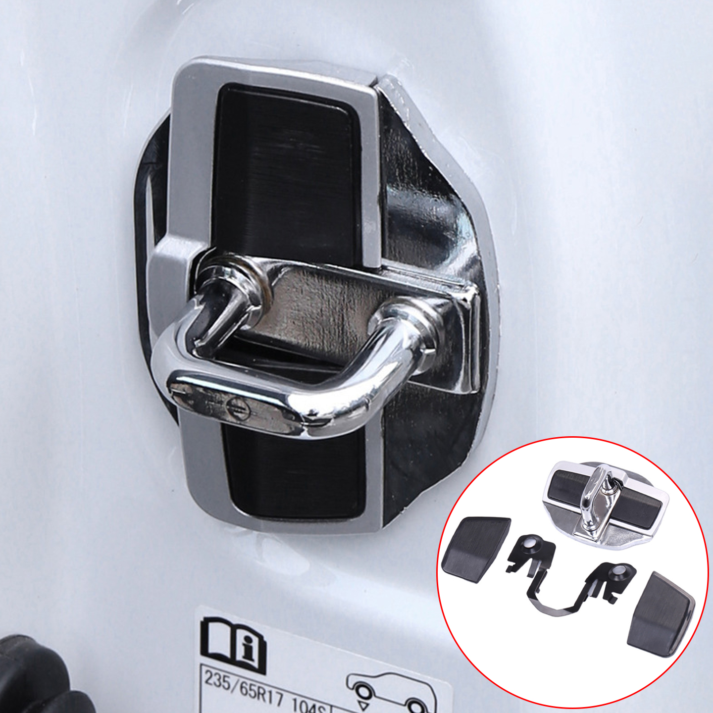 适用于丰田雷克萨斯车门减震缓冲胶垫TRD门锁扣防异响锁扣盖防震