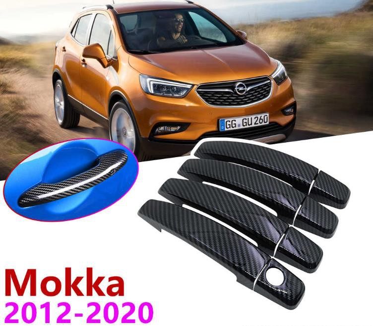 欧宝OPEL mokka 12-20款电镀铬拉手车门把手碳纤维扣手改装饰亮条