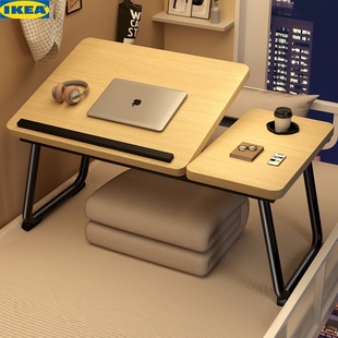 宜家可升降床上小桌子电脑桌学习桌折叠桌简约学生宿舍上下铺书桌