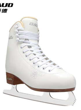 BAUD华尔兹真皮花样冰刀鞋儿童溜冰鞋成人男女初学真冰鞋教练推荐