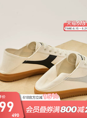 diadora/迪亚多纳男女春夏懒人鞋一脚蹬帆布休闲鞋Saunter SLIPON