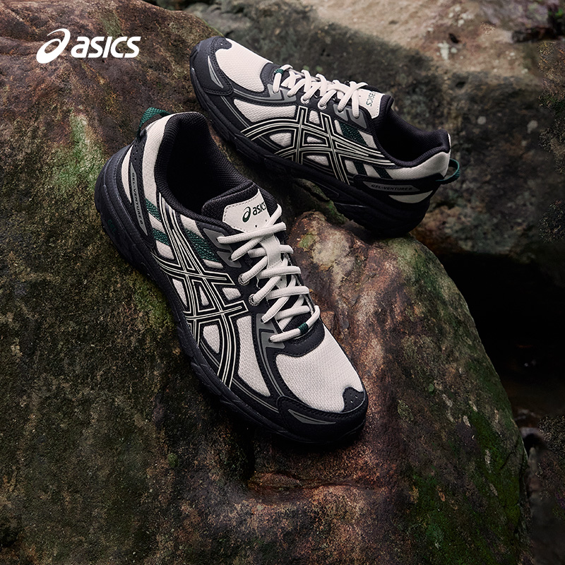 亚瑟士男子耐磨透气越野跑鞋