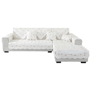 四季通用纯棉沙发垫简约现代全棉布艺坐垫加厚沙发套罩巾正反两用