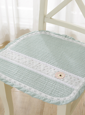 四季纯棉椅子垫餐椅垫学生椅子坐垫薄办公室汽车座垫防滑坐垫机洗