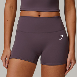 健身三分裤 弹性收腰运动短裤 女夏 裸感速干瑜伽裤 肌肉gym鲨鱼短裤
