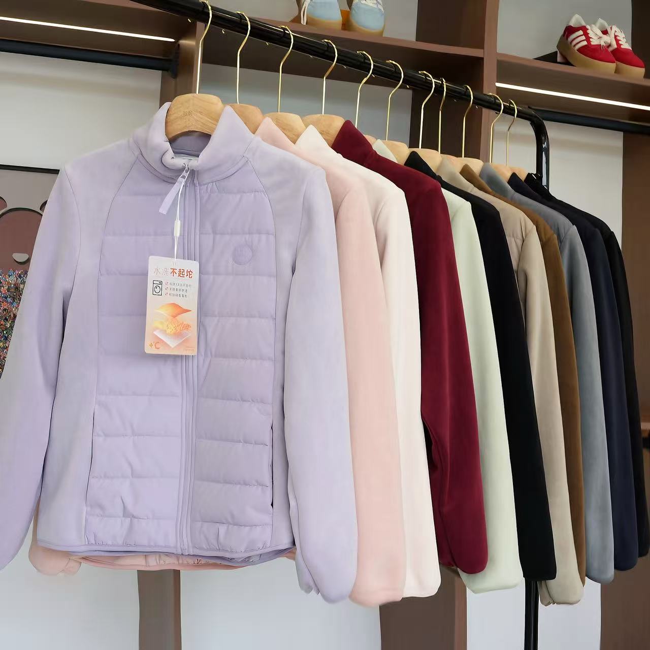 2025新款拼接立领保暖棉衣