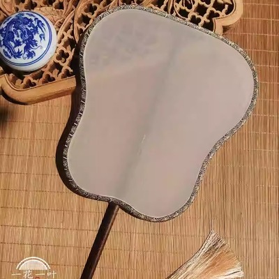 芭蕉国画空白团扇手绘专用扇子绘画扇绢扇仿古宫扇古风汉服道具扇