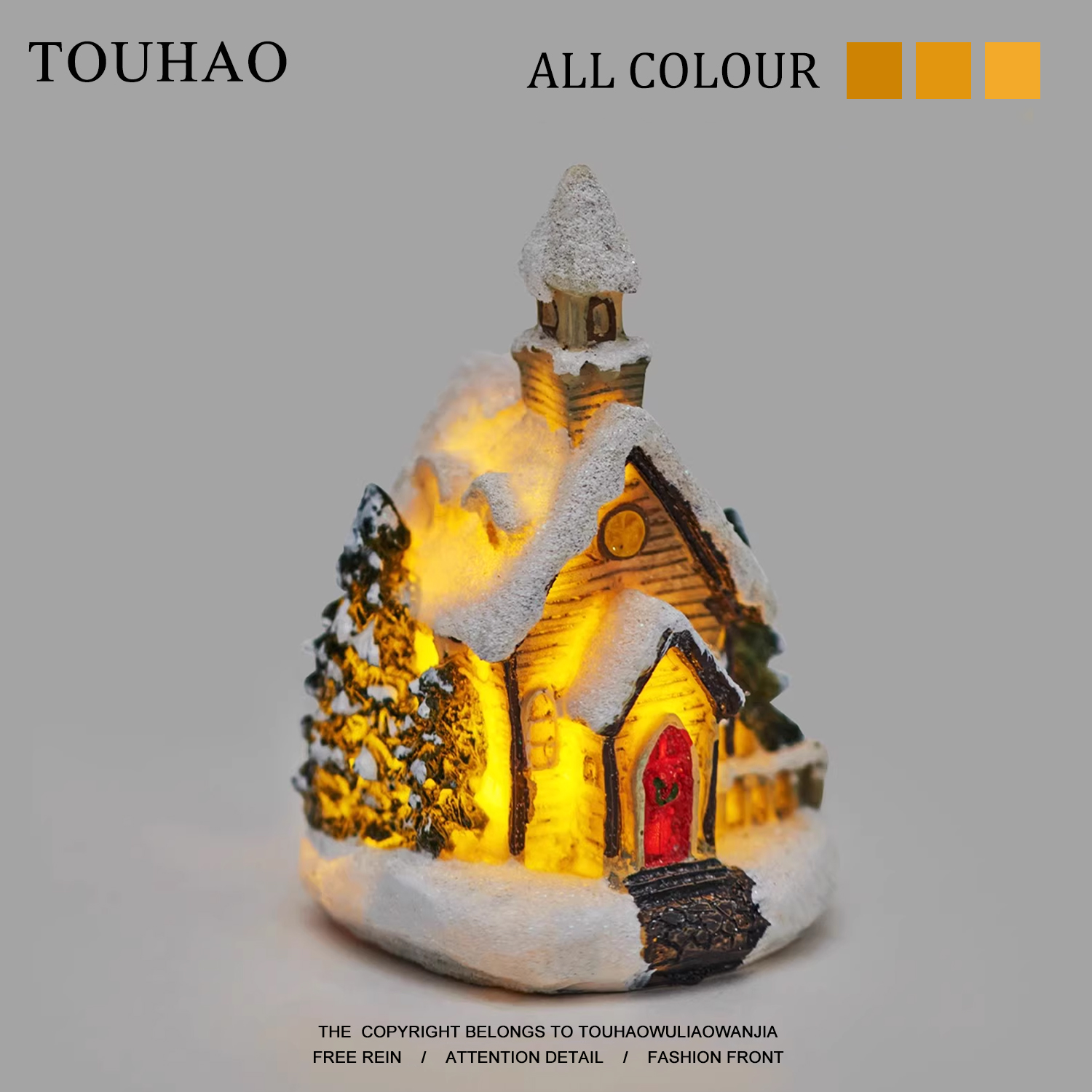 头号家“圣诞是冬的来信”圣诞雪房子小夜灯桌面摆件治愈圣诞礼物