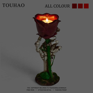 头号家“我将永远爱你至死不渝”骷髅手玫瑰氛围灯万圣诞节礼物