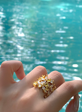 招财金基础款戒开口可调节