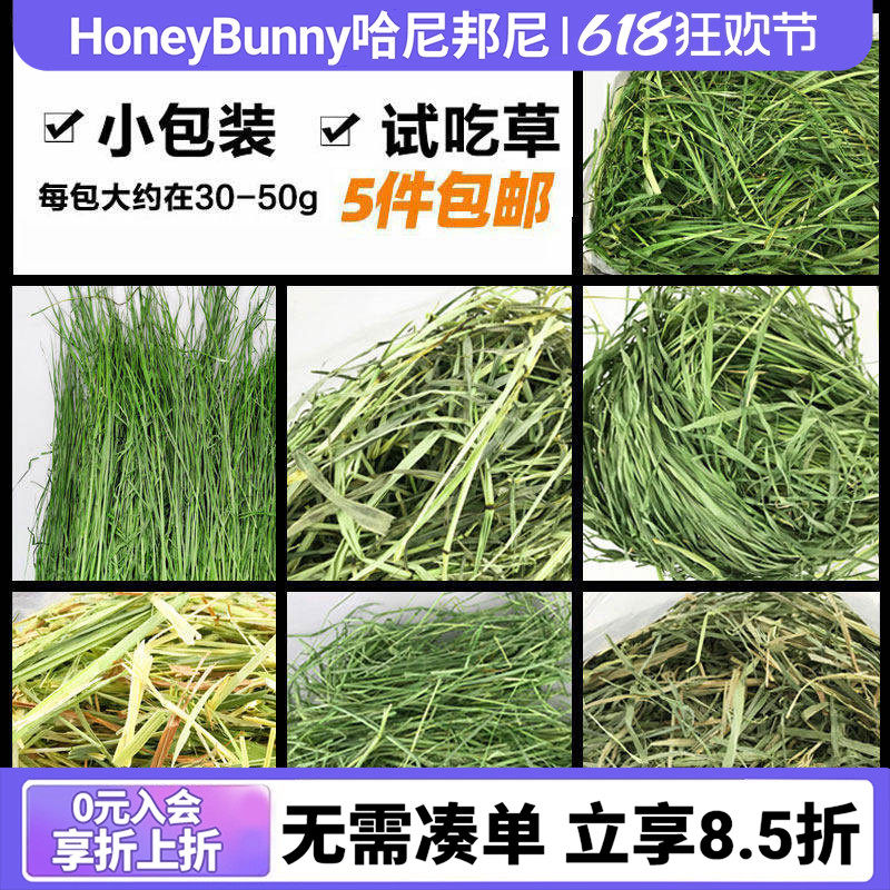 试吃干草兔兔龙猫荷兰猪草提摩西北提南提加提澳麦苜蓿草菊苣试吃