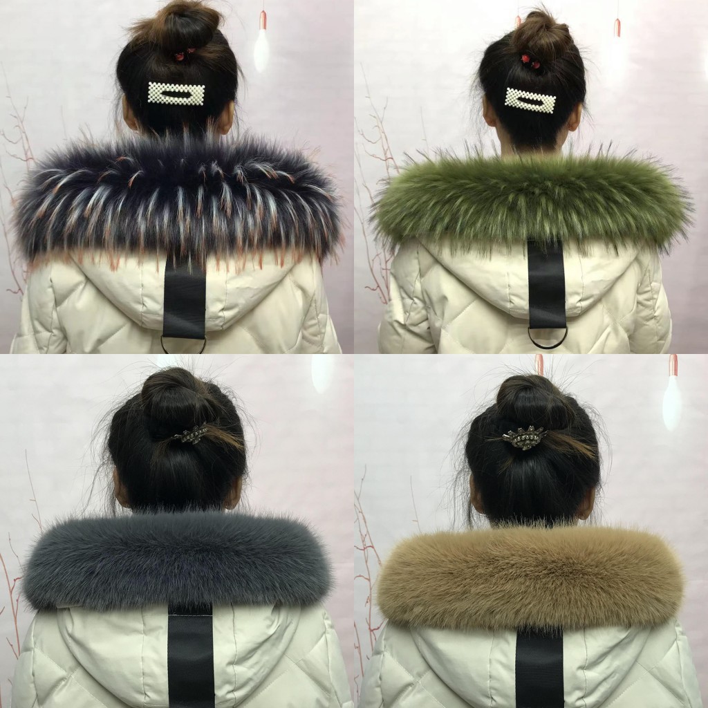 仿貉子狐狸毛领子帽条