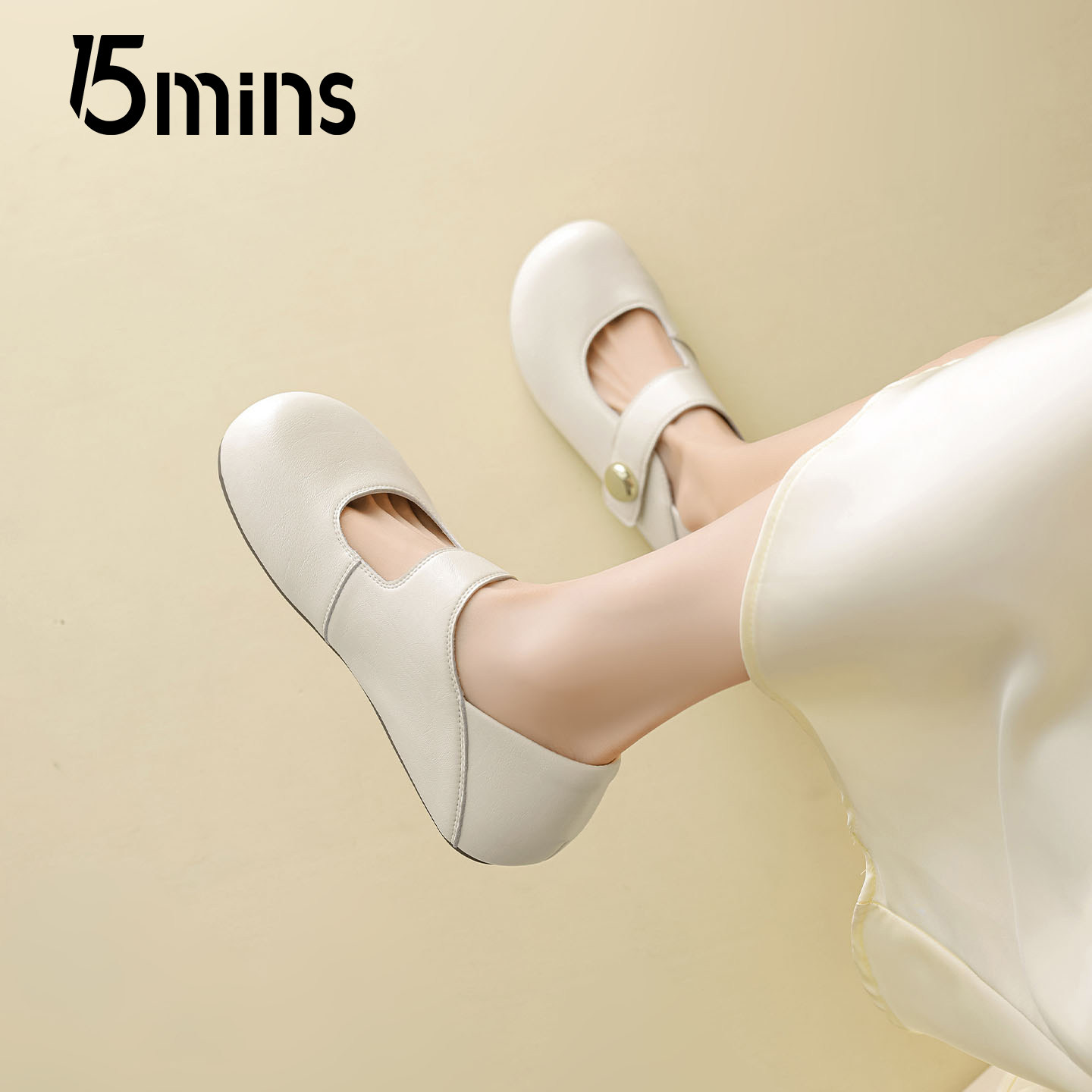 15mins韩版大头玛丽珍鞋女