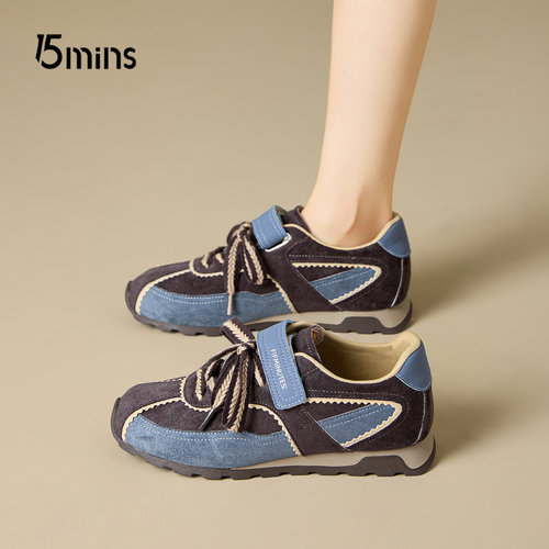 15mins小个子系带运动鞋休闲板鞋