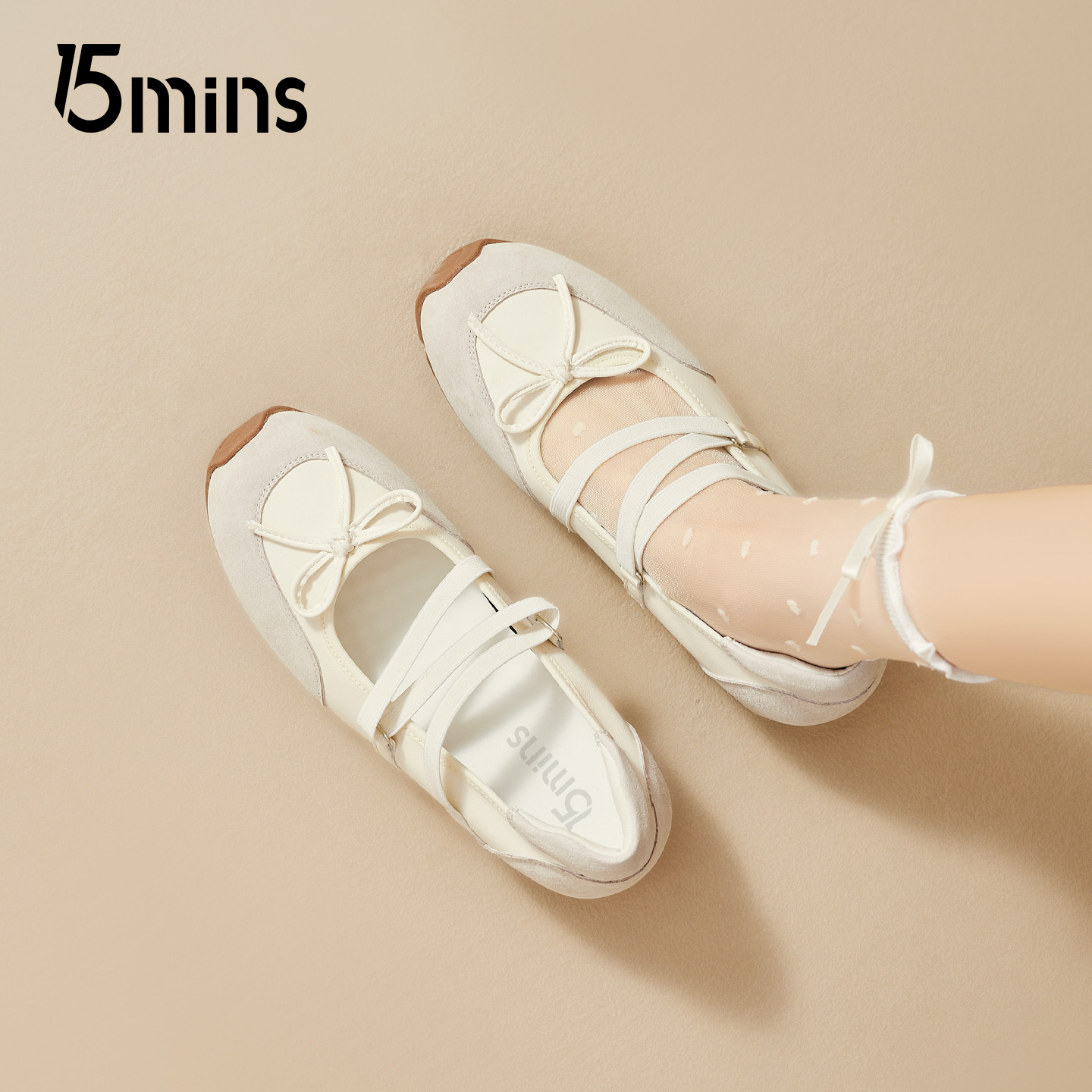 15mins法式芭蕾玛丽珍鞋女