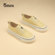 女2026春季 新款 一脚蹬懒人鞋 15MINS黄色厚底帆布鞋 复古百搭休闲鞋