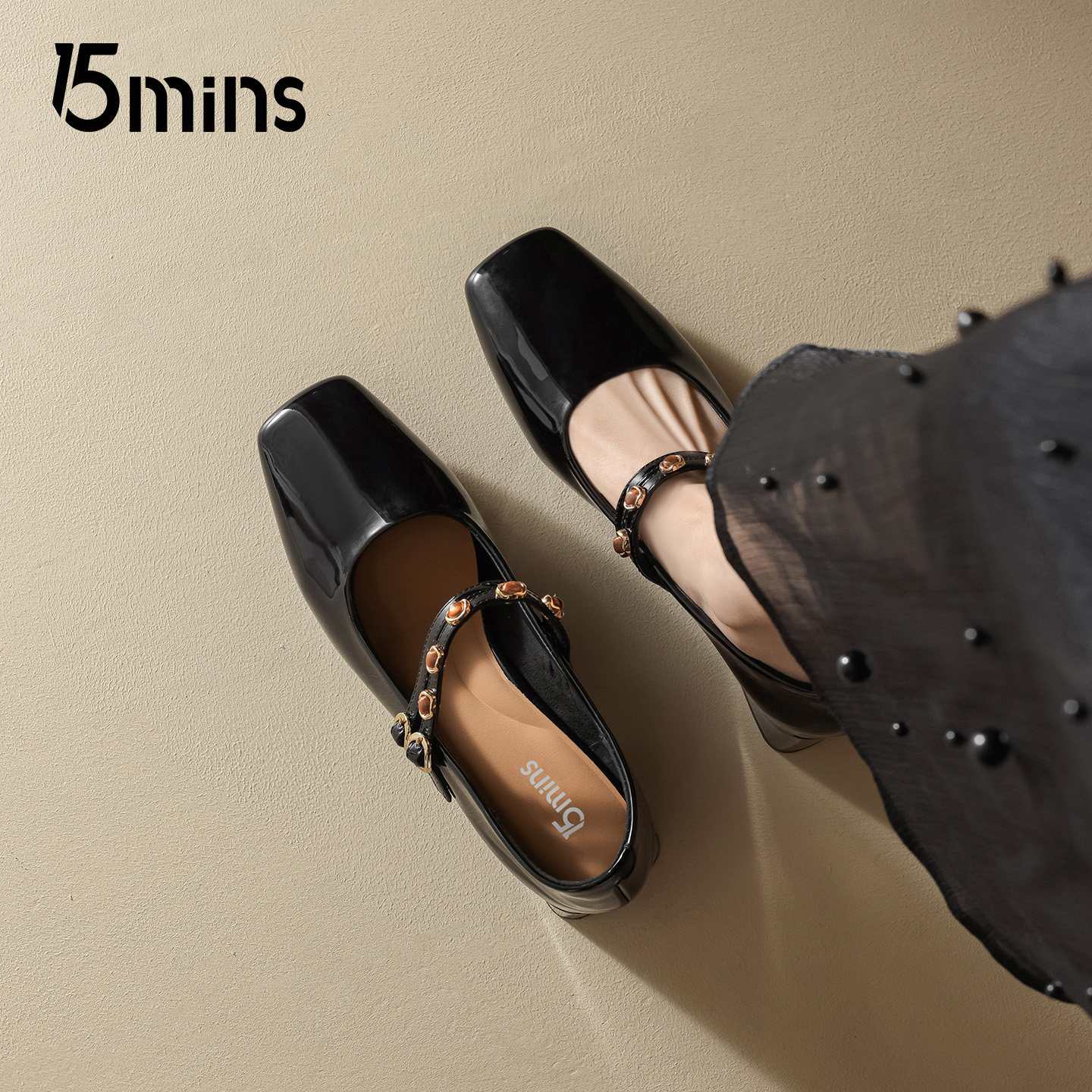 15mins高跟玛丽珍鞋女2026春夏季新款法式通勤小皮鞋软底浅口单鞋,女鞋,玛丽珍鞋,淘宝优惠券,粉丝福利购,淘宝优惠卷