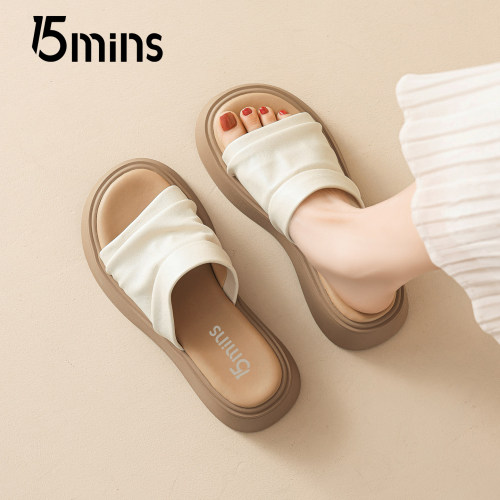 15mins厚底舒适女款一脚蹬凉拖