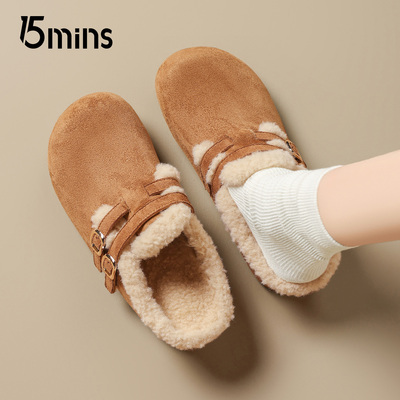 15mins勃肯拖鞋女2025新款秋冬