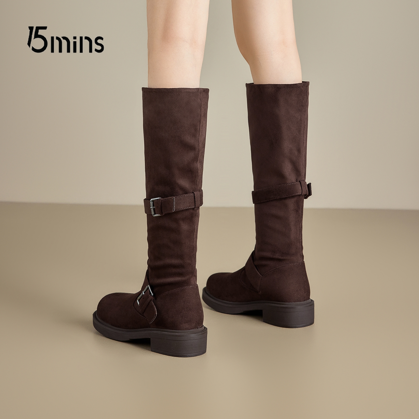 15mins时装长筒靴女美拉德瘦瘦靴
