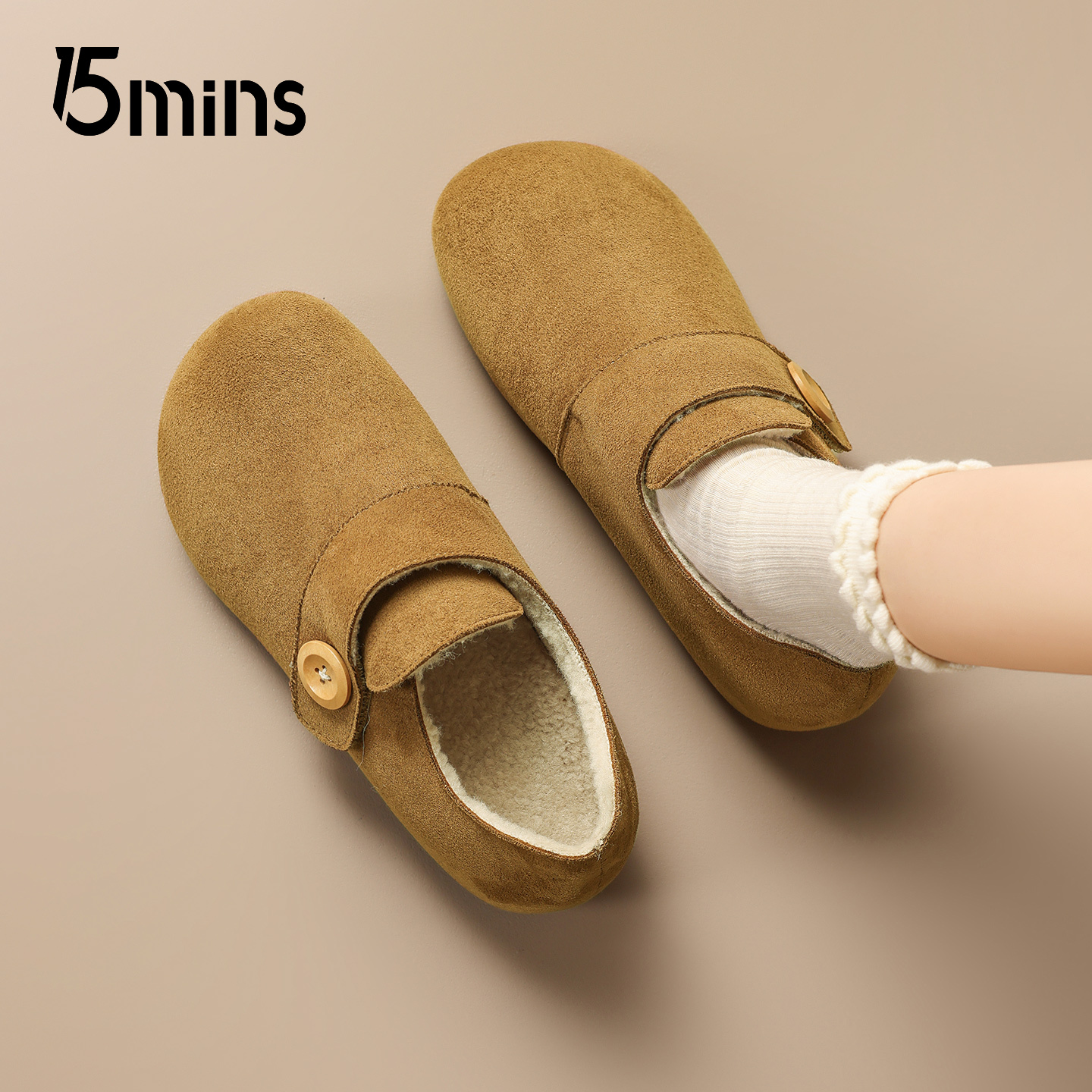 15mins加绒勃肯鞋女冬季新款