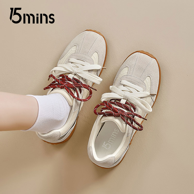 15mins复古轻便德训鞋女2025新款
