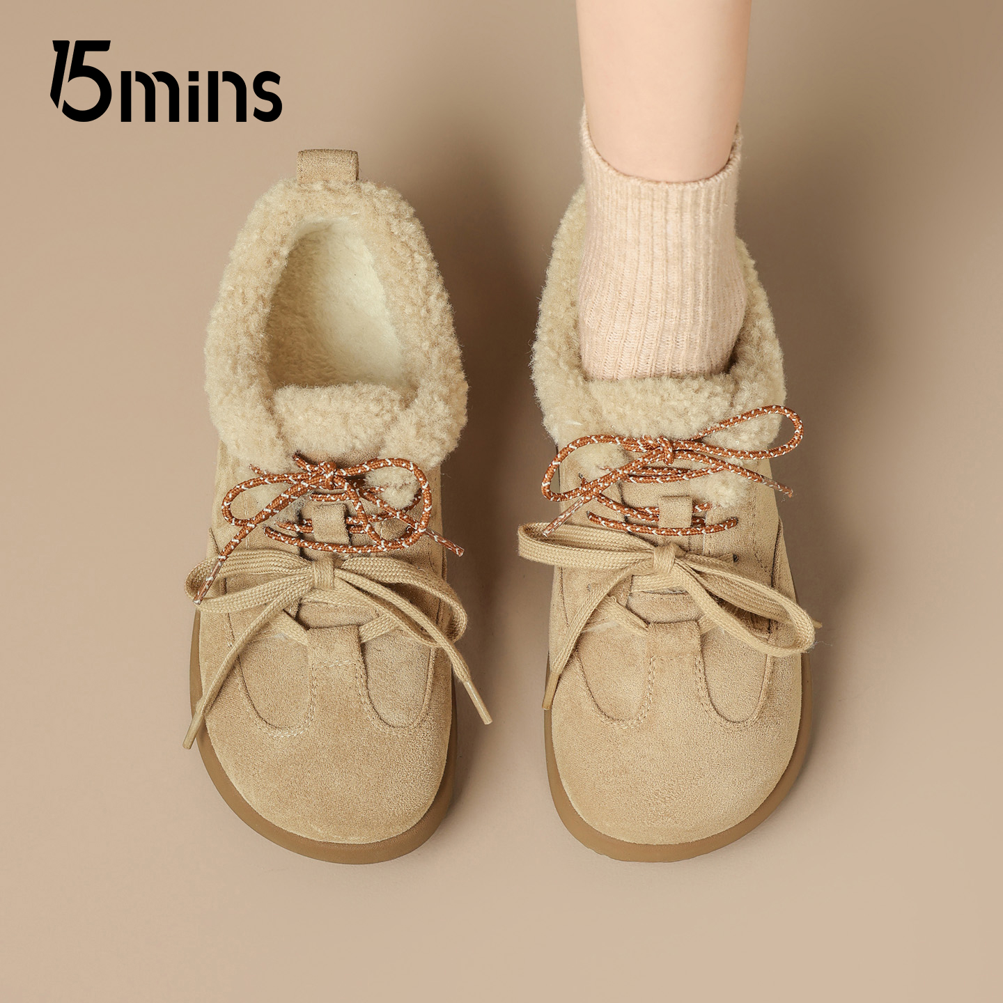 15mins加绒勃肯鞋女2025新款