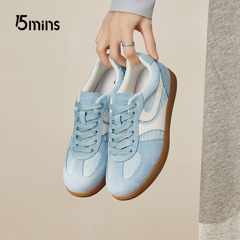 15mins厚底德训鞋女春季2025