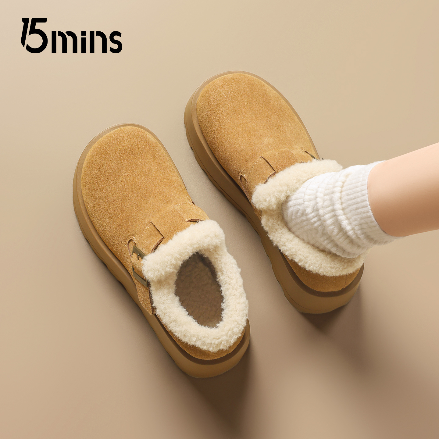 15mins加绒勃肯鞋女款2025新款