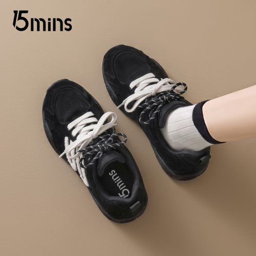 15mins复古德训鞋女软底百搭